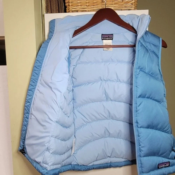 Patagonia goose down puffer quilted vest blue small - Picture 6 of 11